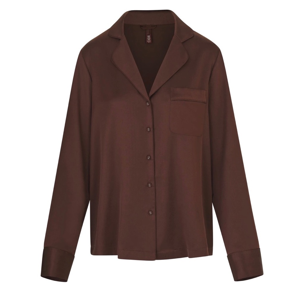 Authentic SKIMS Silk Button Up Shirt